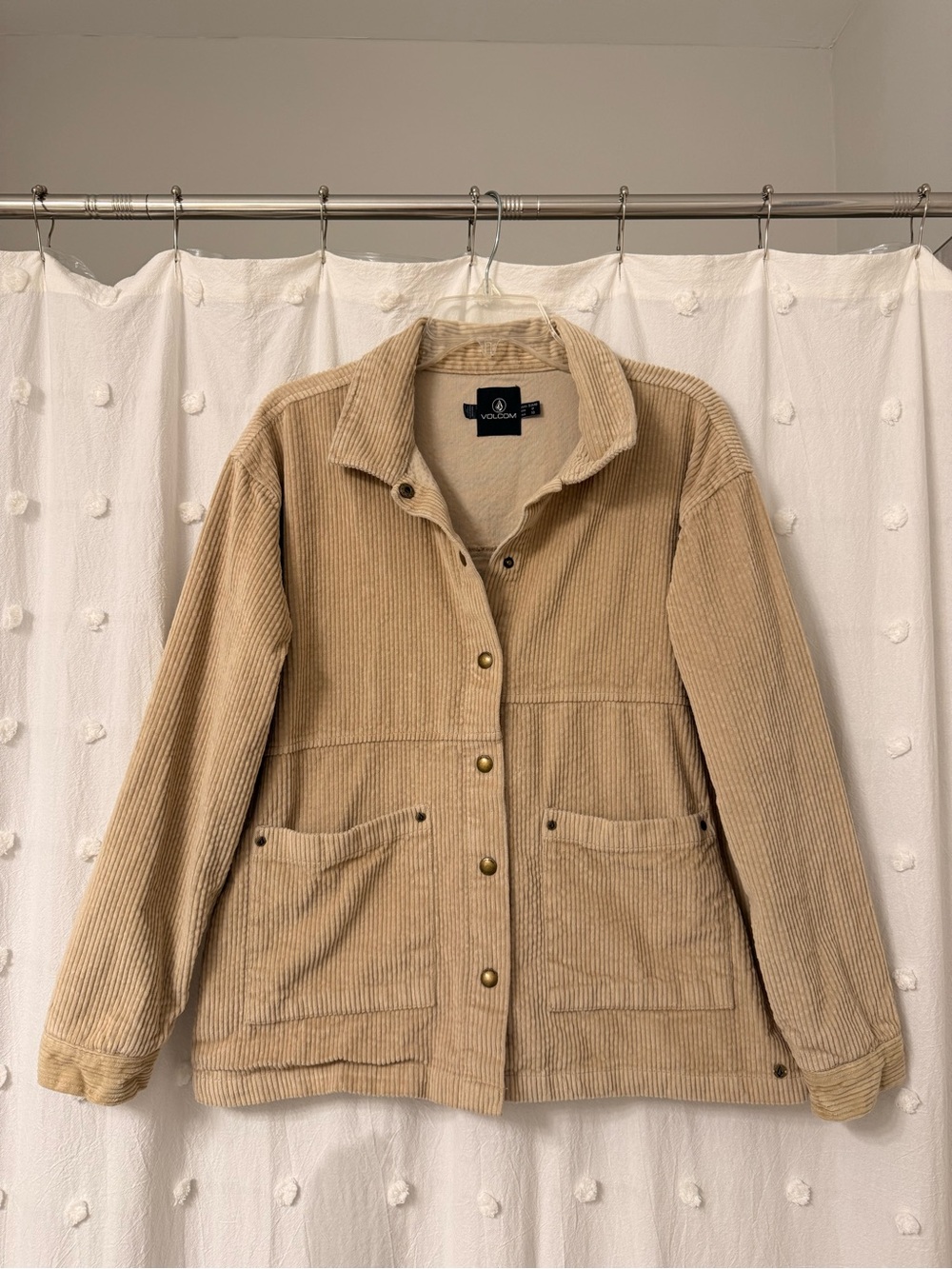 Volcom Beige Corduroy Utility Jacket